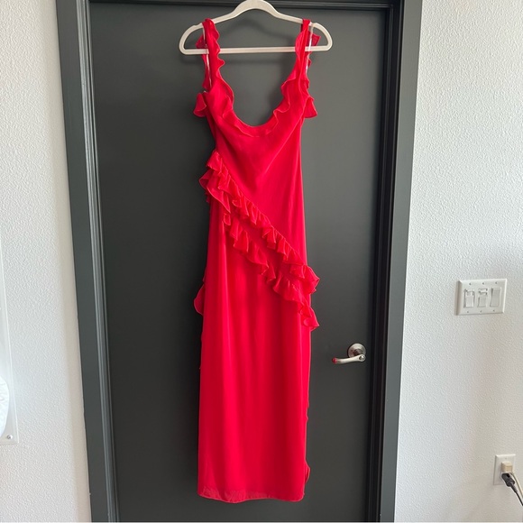 House of CB Red Ruffle Maxi Dress - Picture 13 of 16